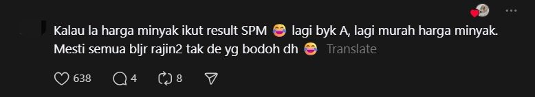 M'sian Suggests Using SPM Cert Instead Of MyKad To Decide Who's Qualified For RM1.99 RON95 Petrol comment 2