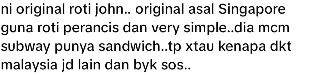 S’poreans Claim The Original Roti John Comes From Them, Not M'sia comment