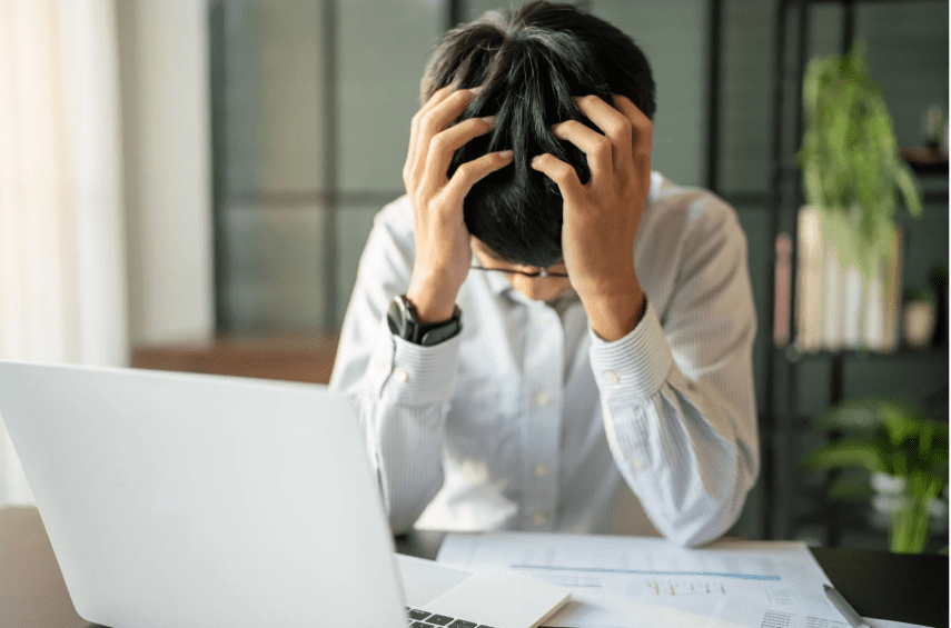 stressed man at work (2)