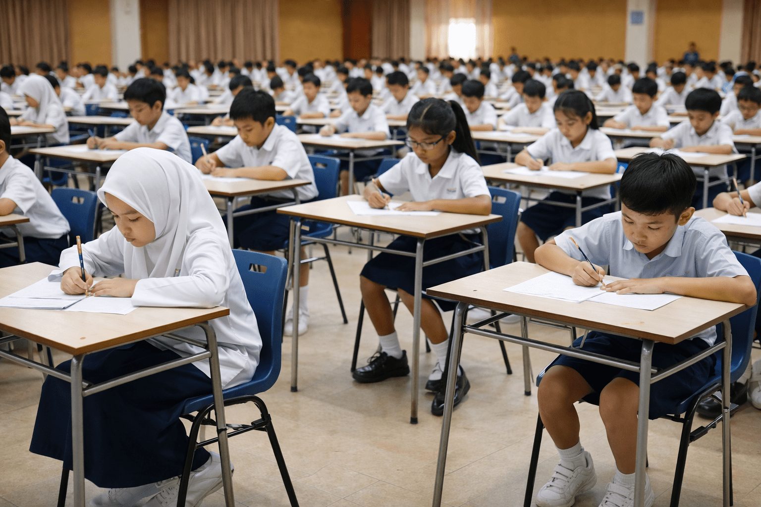 Student in exam hall