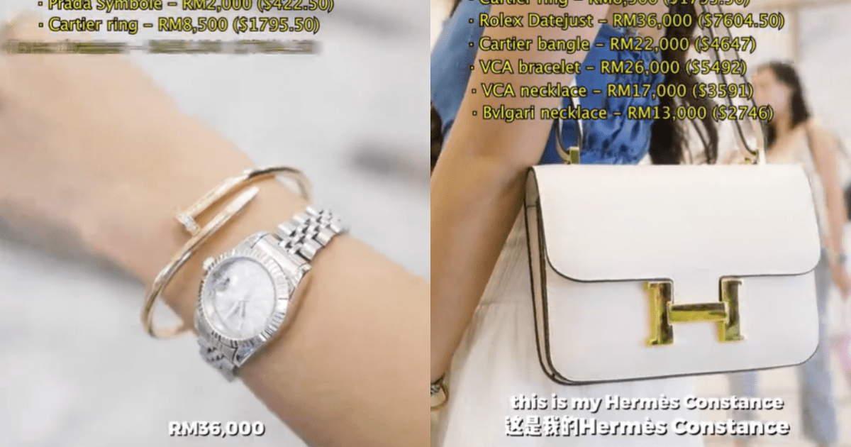 Sugar baby's RM176K outfit