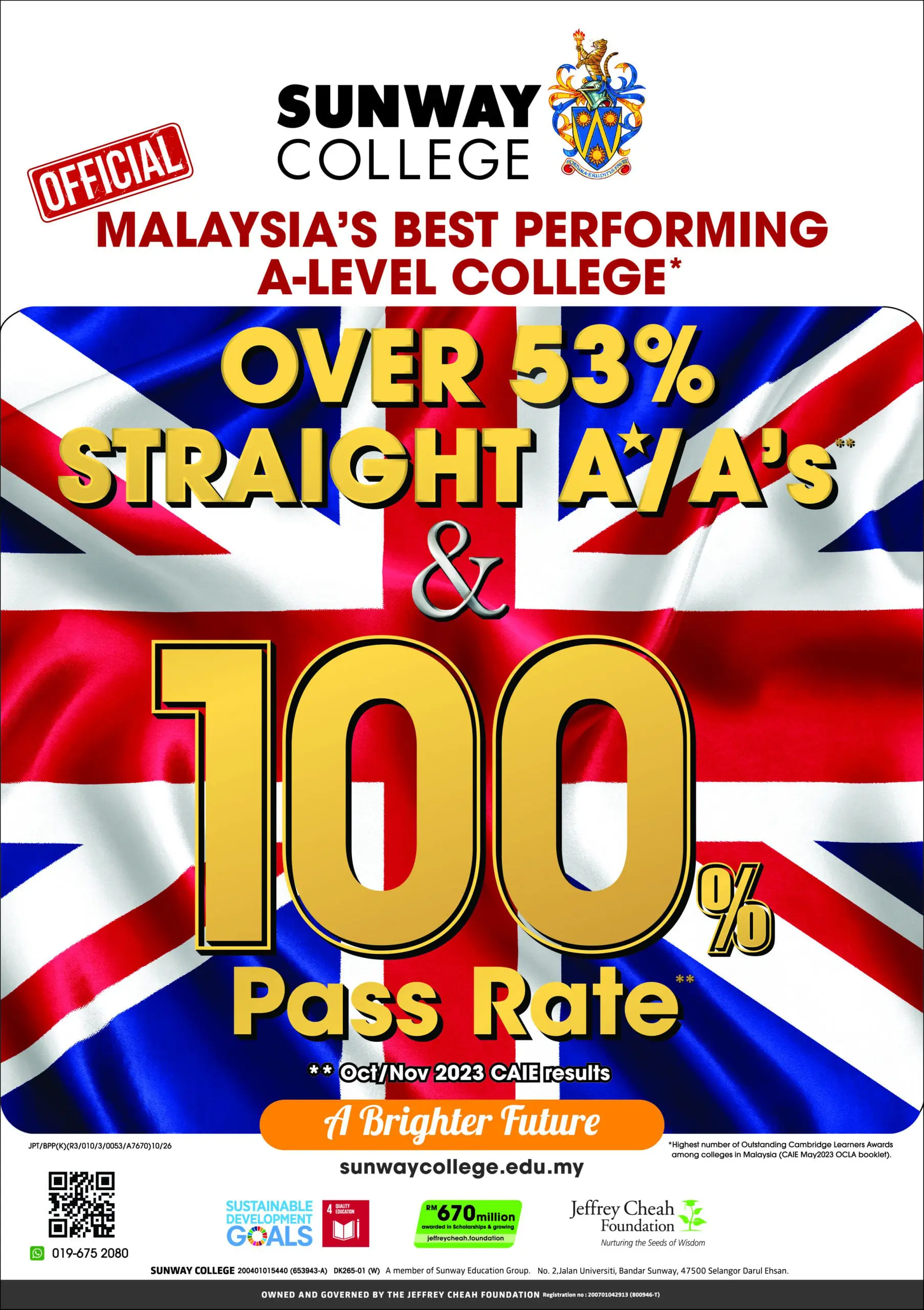 Sunway College A-Level Results