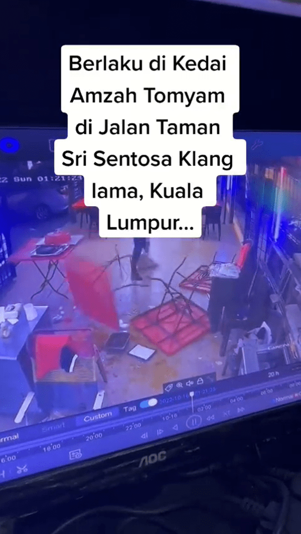 M'sian Man Thrashes Tomyum Restaurant In KL After He Was Told Food Had Sold Out