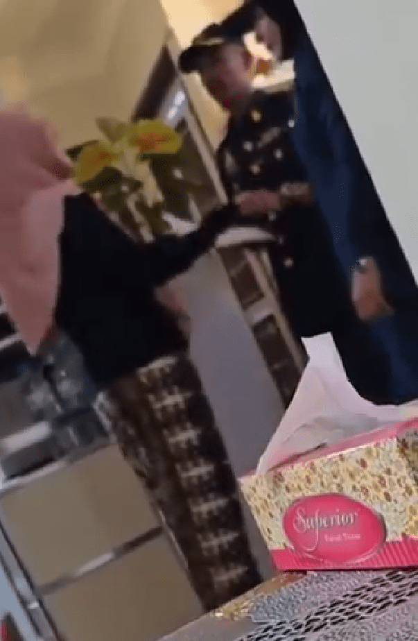 Talking with enforement officer