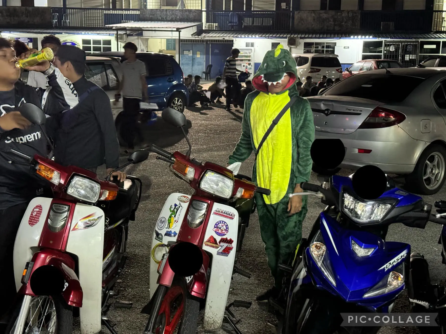 M'sian teen dressed in dino costume