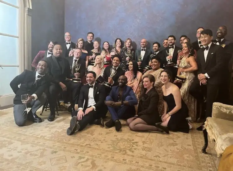 'The Daily Show' team celebrating Emmy Award win