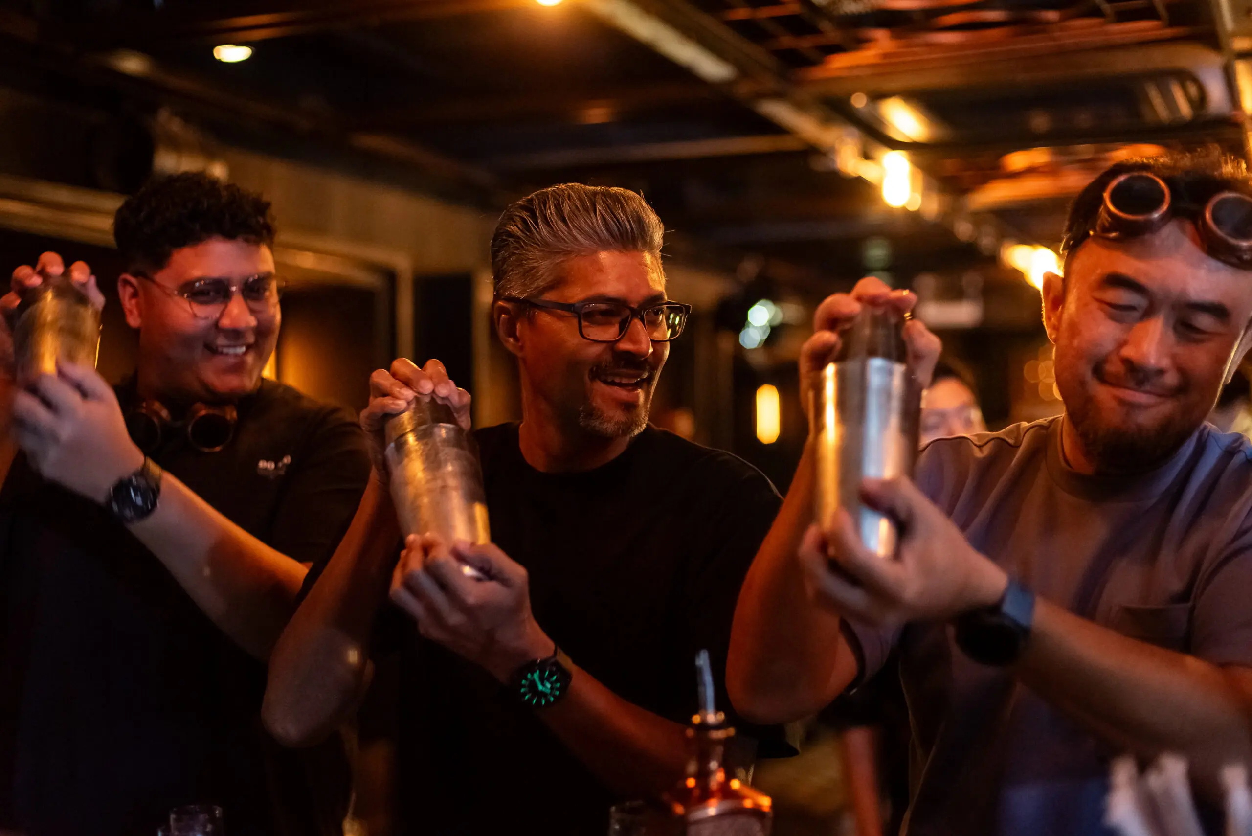 The Deacon launch at Skullduggery cocktail making