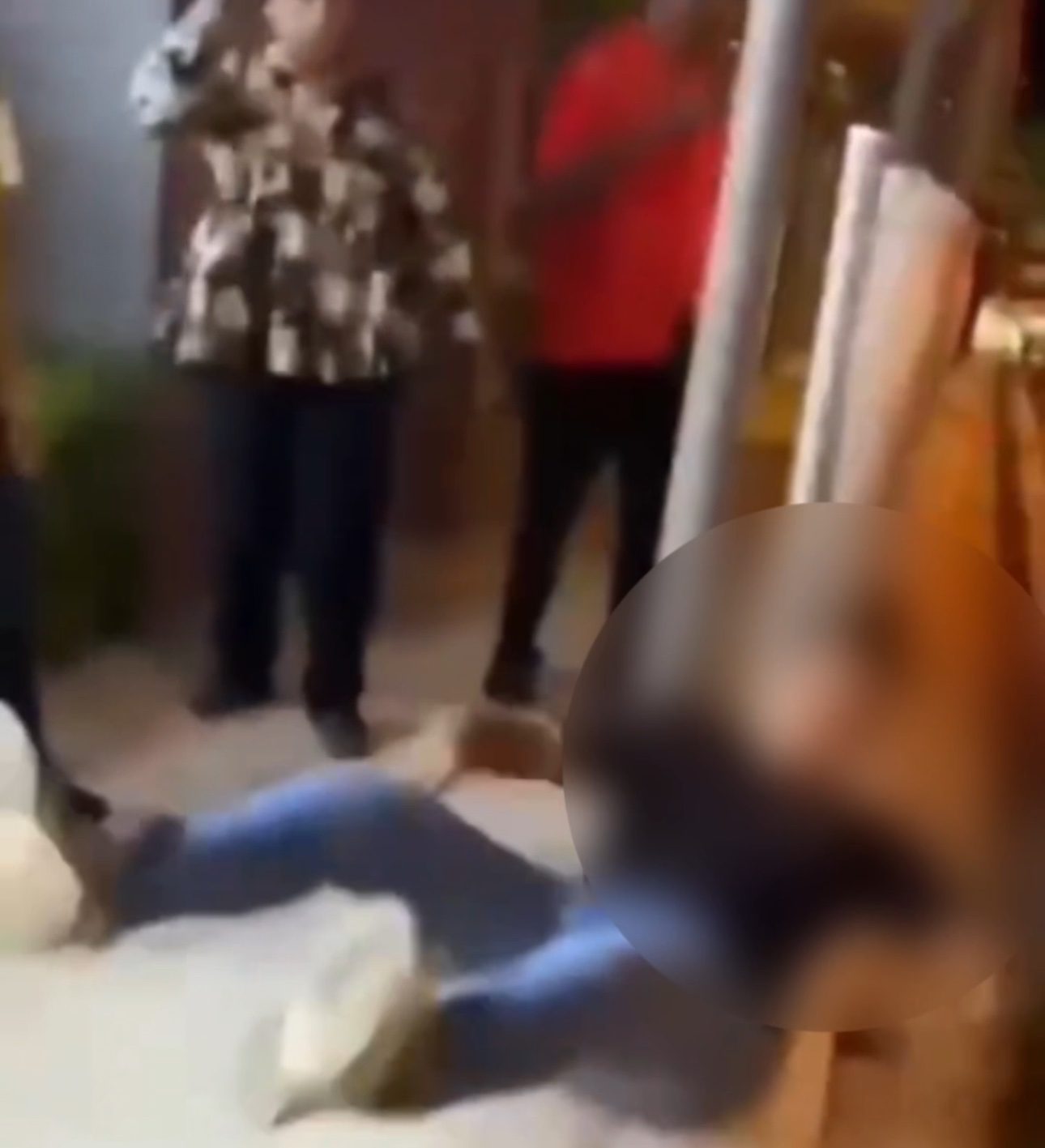 The guy gets punched in the face