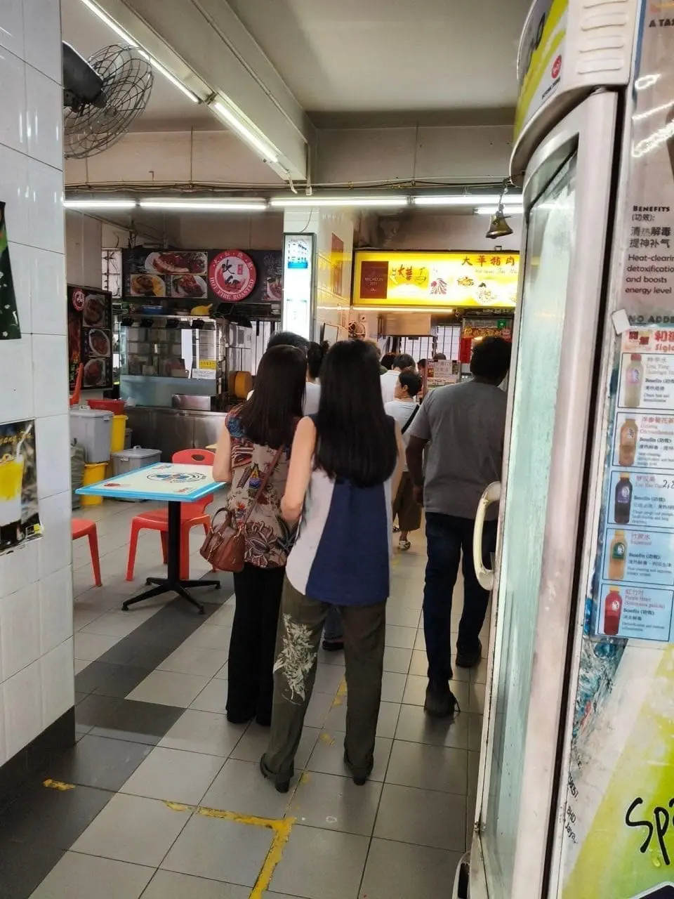 The queue at the hawker stall