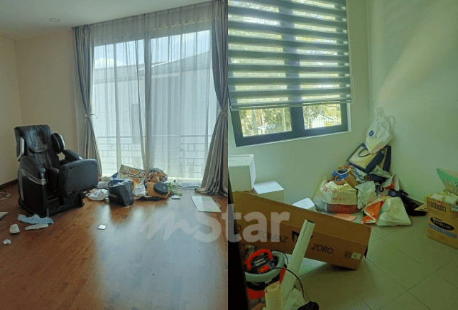 The room is in a bad condition