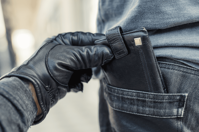 Thief stealing wallet