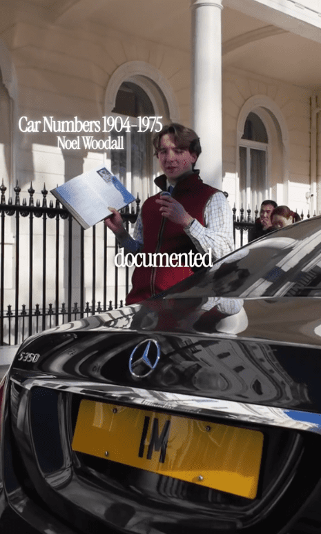 tiktoker explaining the facts of 1m number plate
