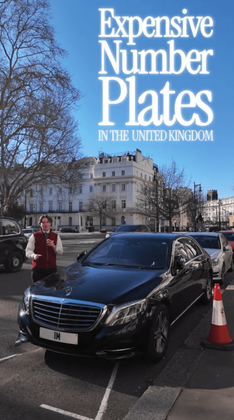 tiktoker showing 1m number plate that is one of the most expensive number plates in the uk