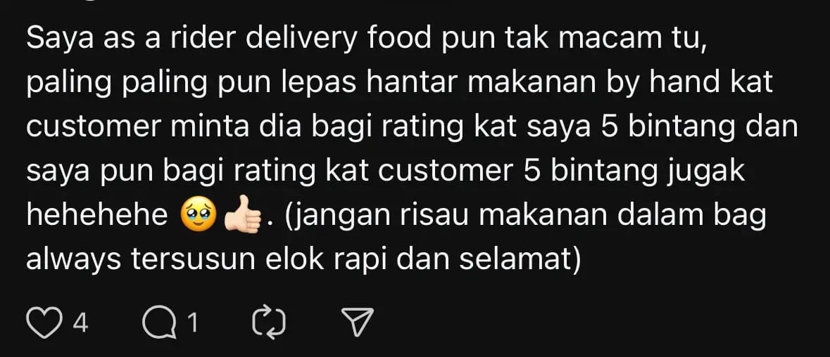 tipping rider issue comment