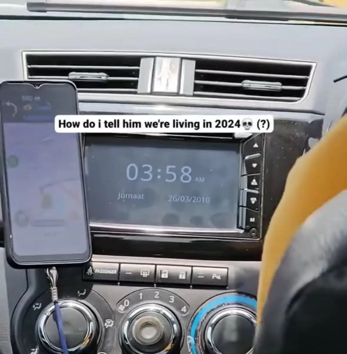 touch screen stereo in a car