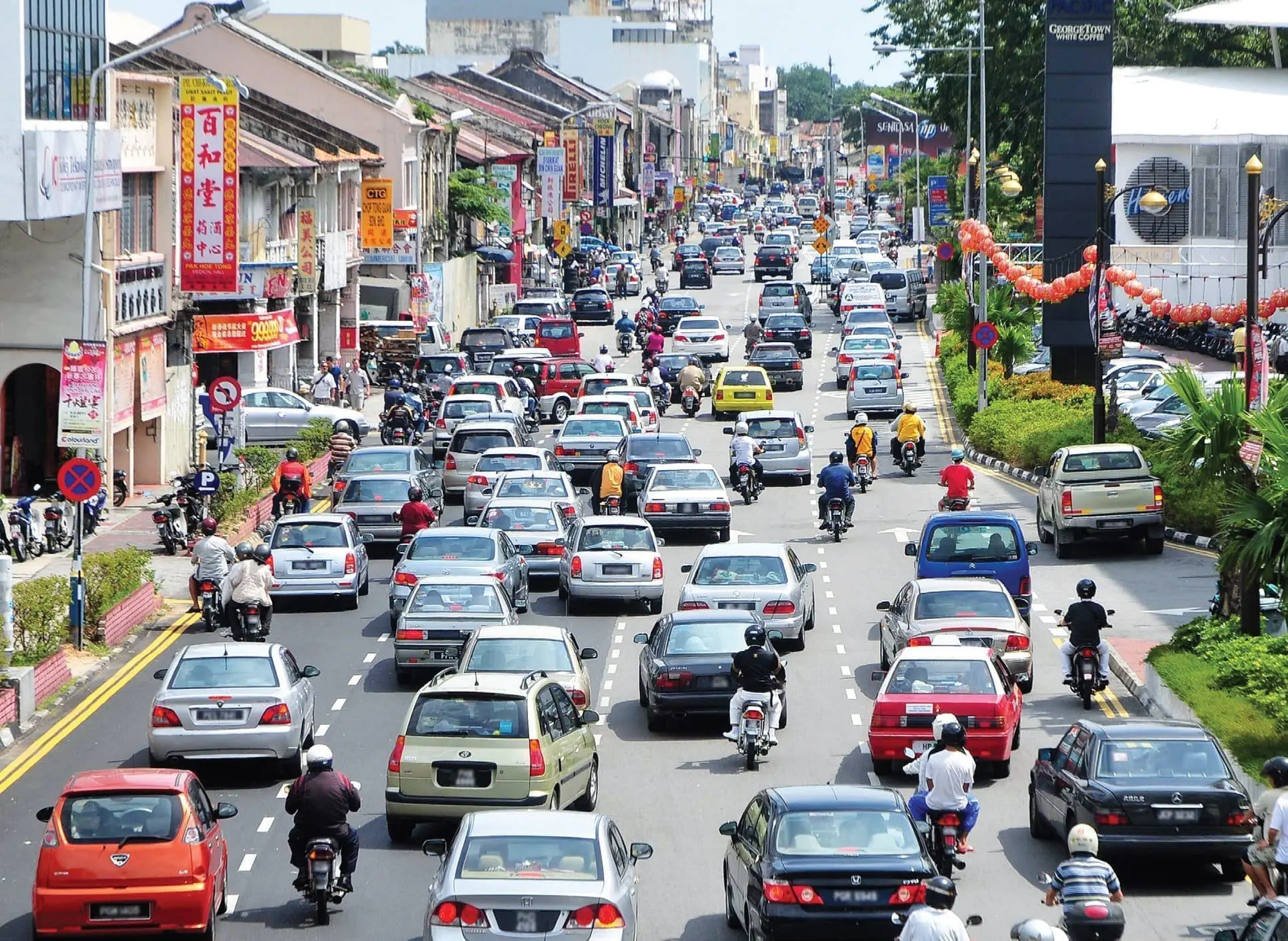 Traffic jam in Penang