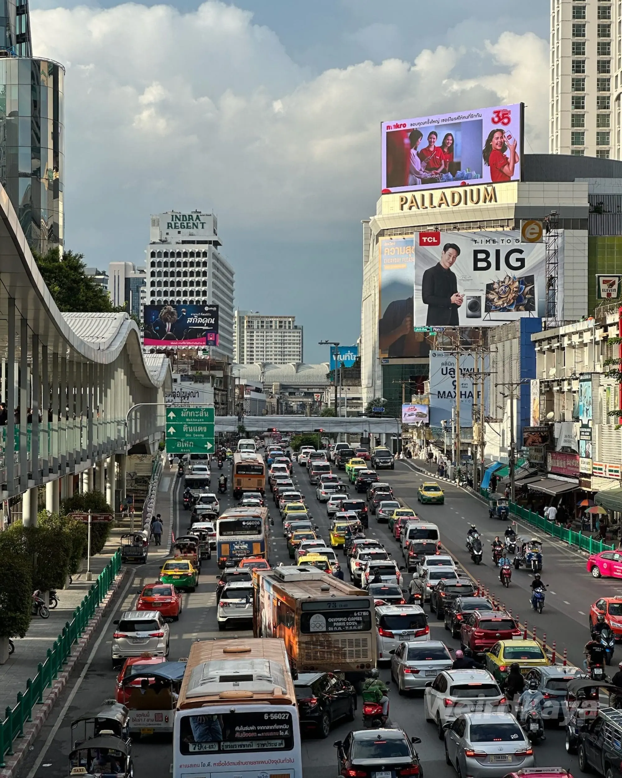 Traffic jam in Thailand