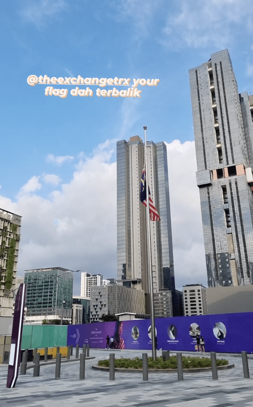 TRX mall Jalur Gemilang upside down