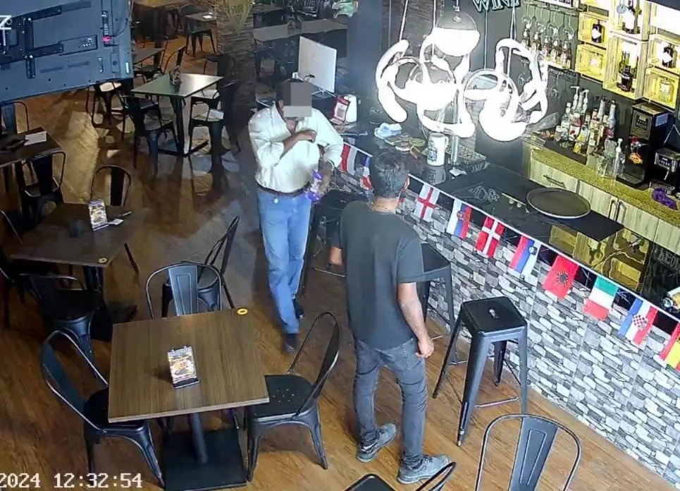 two men at restaurant