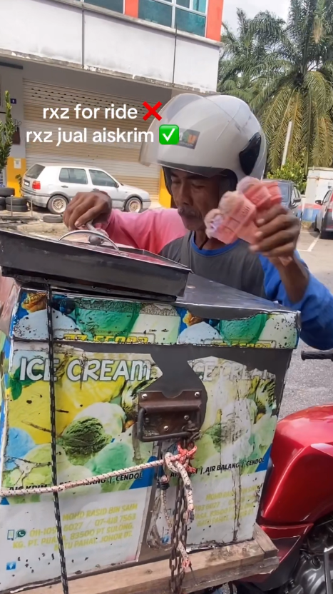 uncle preparing ice cream