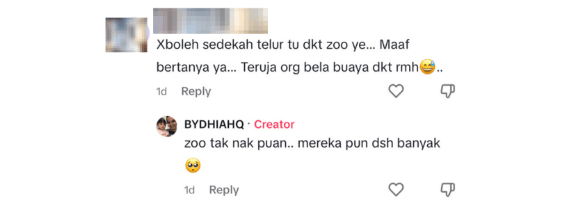 Netizens comment on Malaysian man who eats crocodile egg