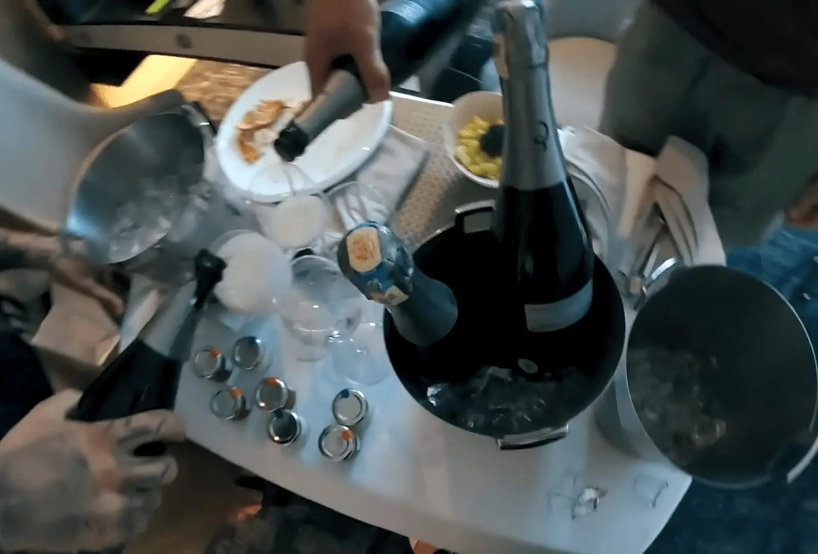 US foreigner having celebrations after their successful attempt to climb Merdeka 118