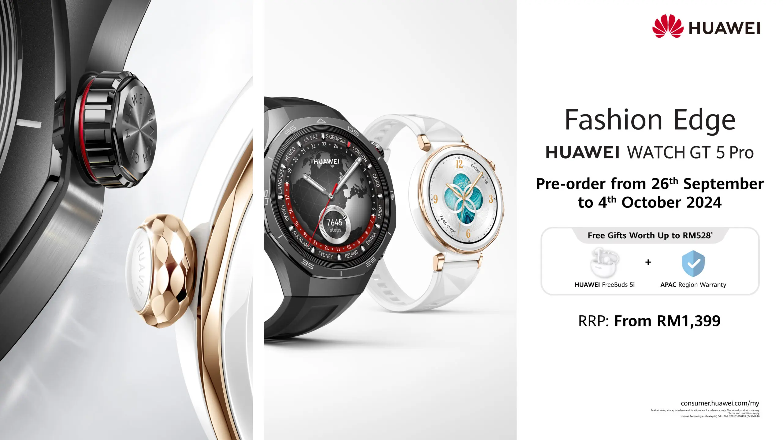 HUAWEI WATCH GT 5 Series: The Ultimate Blend Of Fashion And Functionality Now Available For Pre-Order In M'sia
