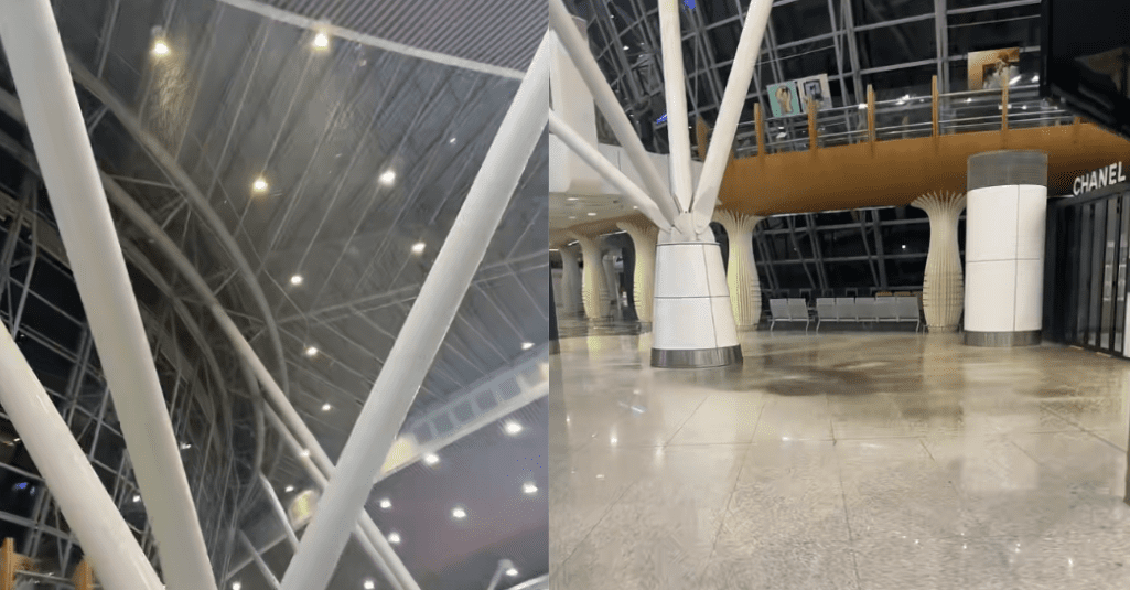 Water leaks through roof at KLIA 1