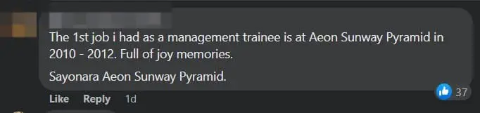 Aeon Sunway Pyramid Will Be Closing On July 31 After 16 Years In Business comment 1