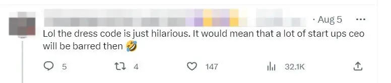 M’sians Have Mixed Reactions Towards Dress Code Rules Set By TRX Management comment 1