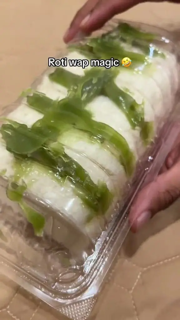 msian showing kaya steamed bun that he bought