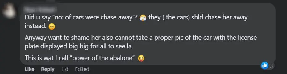 M’sian Woman 'Chups' Parking Spot With Her Body In S’pore, Gets Slammed By Netizens