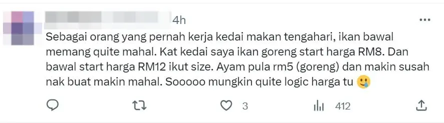 M'sian Expresses Disbelief Over Being Charged RM28 For Economy Rice comment 2