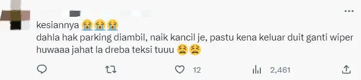 M'sian Taxi Driver Parks Illegally At OKU Spot & Vandalises OKU Car's Wiper, Sparking Outrage comment 1