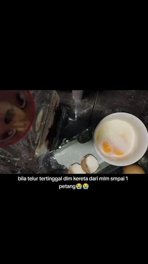 An egg was cracked and placed in a bowl