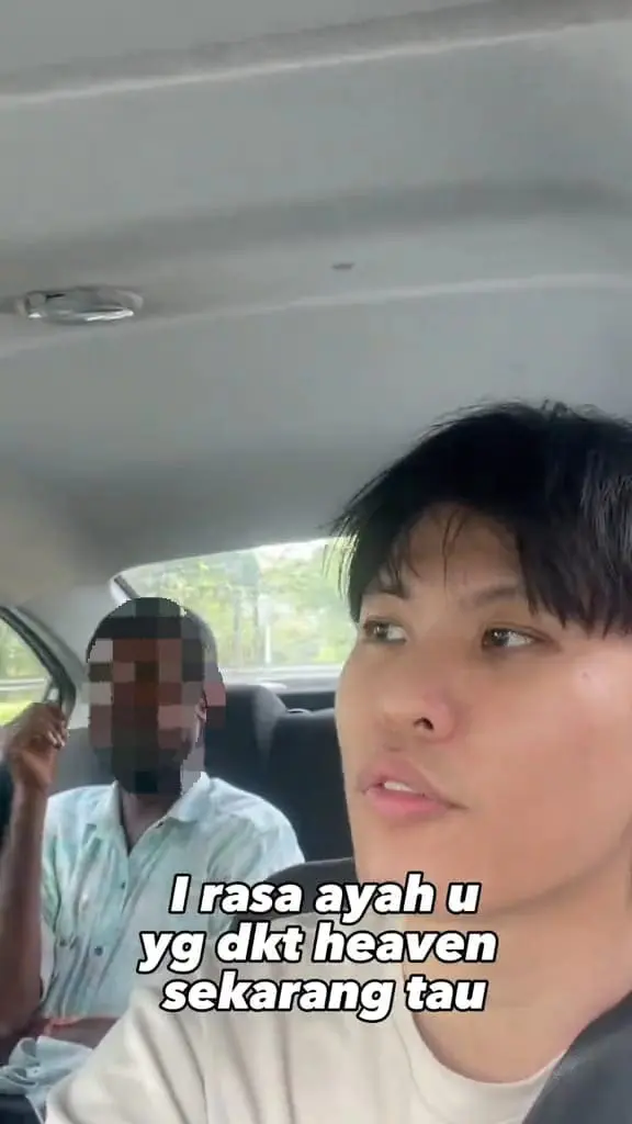 The passenger explaining to Joey about his father's condition