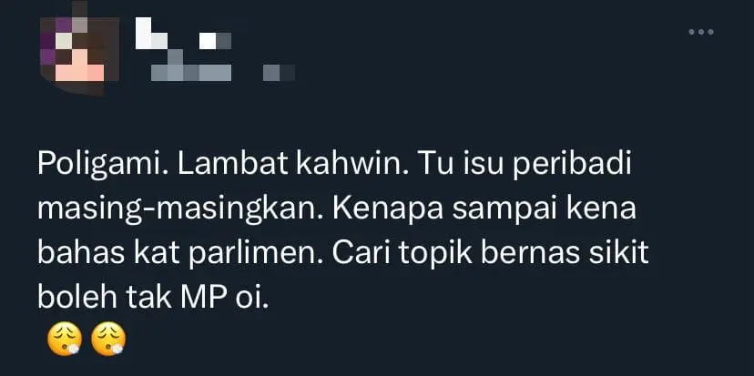 PAS MP Bashed For Suggesting Polygamy As 'Way Out' For M'sian Women Who Marry Late comment 1