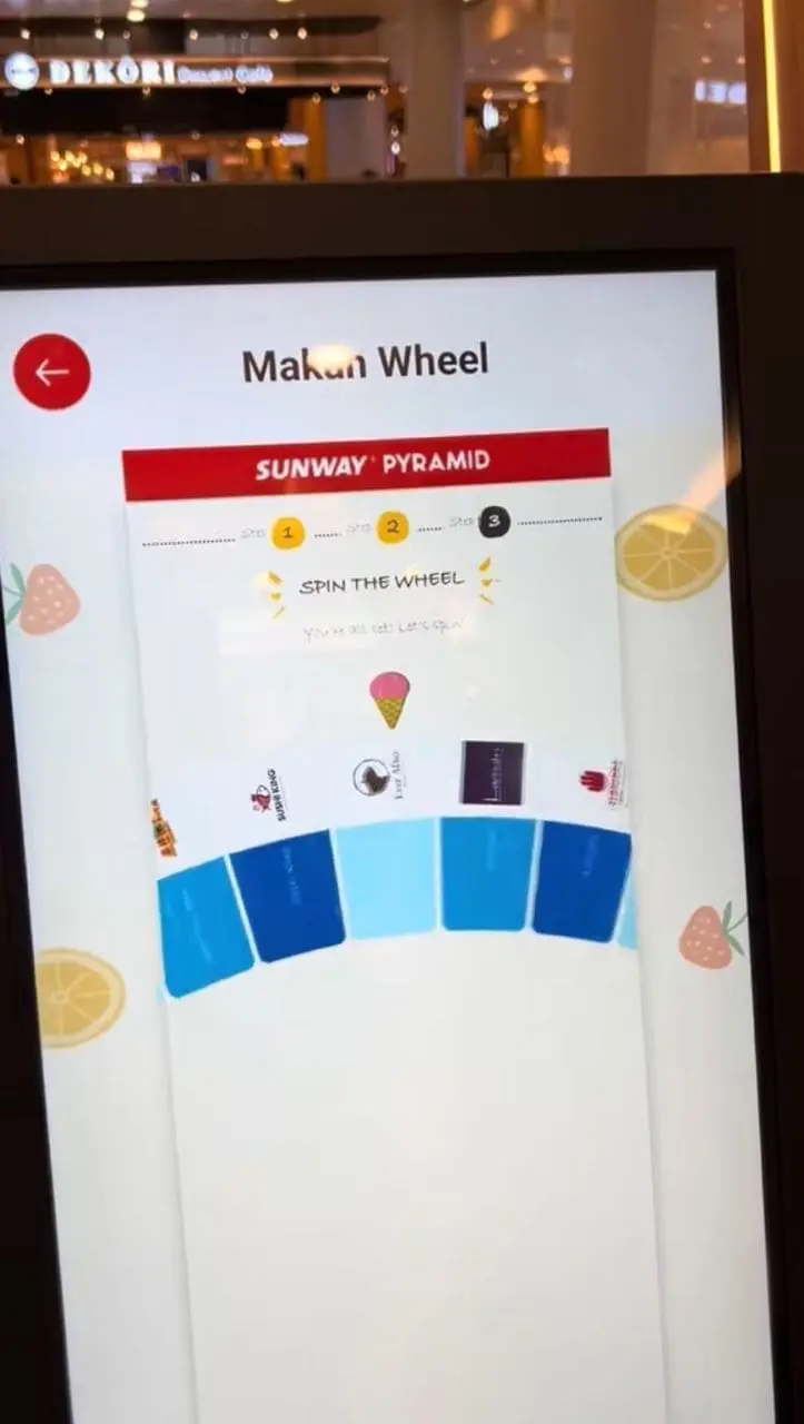 Spinning the 'Makan Wheel' at Sunway Pyramid