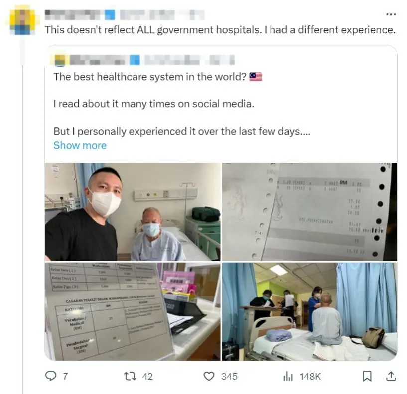 M'sian Woman Outraged By Subpar Facilities At Govt Hospital In JB