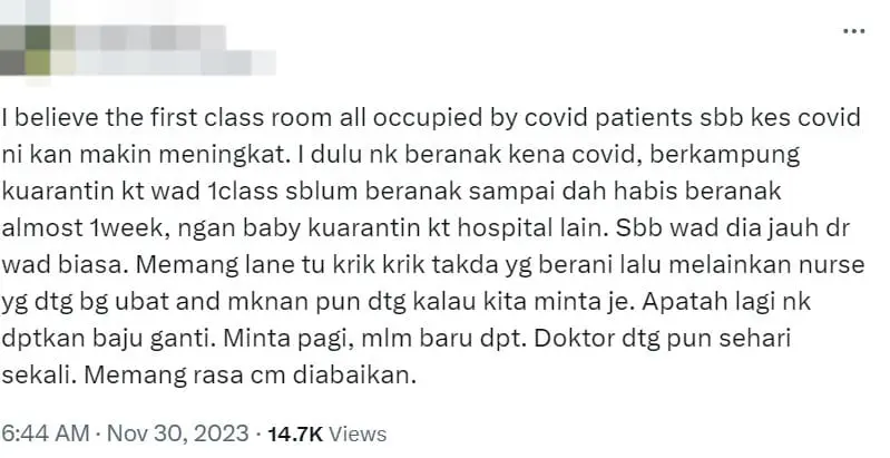M'sian Woman Outraged By Subpar Facilities At Govt Hospital In JB