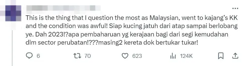 M'sian Woman Outraged By Subpar Facilities At Govt Hospital In JB