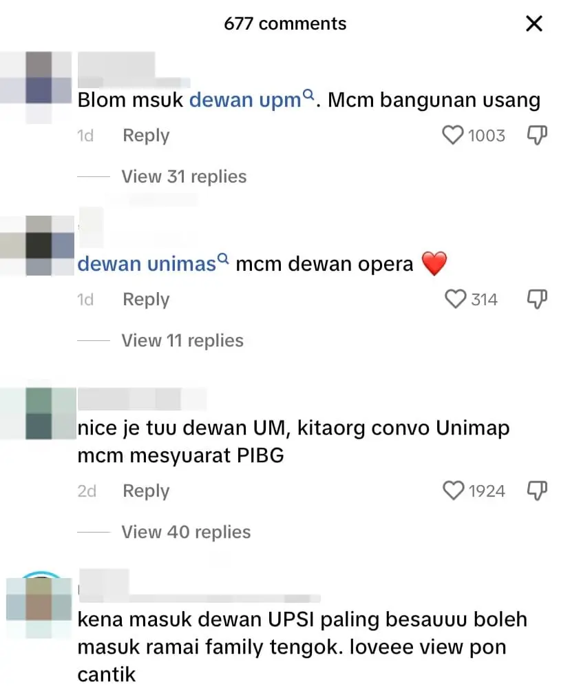 M’sian Father Compares His Daughters’ Convo Halls, Says UiTM Is Grander comment 1