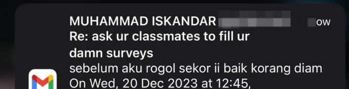 UiTM’s Official Email Gets Spammed After One Of Its Students Used It For FYP Survey