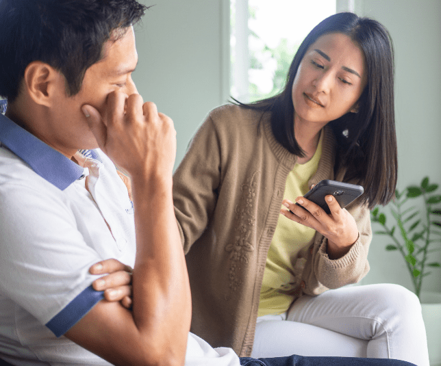 wife supporting husband