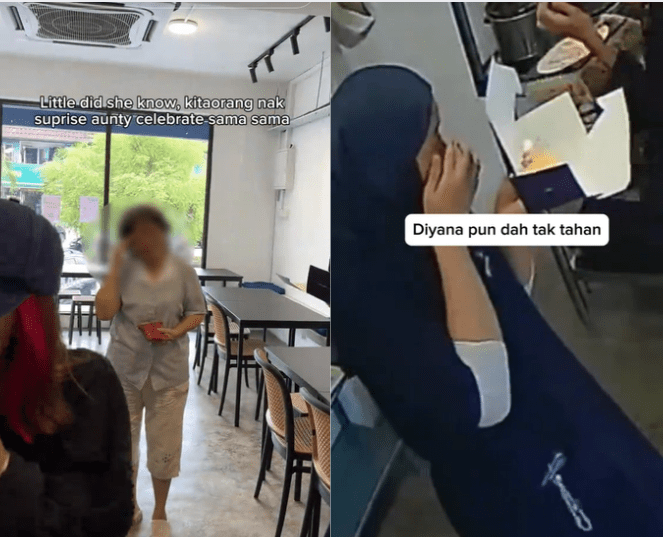 Woman and KL bakery staff cry over surprise