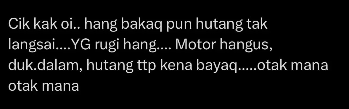 Woman Burns Motorcycle In Perak To Stop It From Being Repossessed By The Bank COMMENT