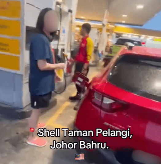 Woman caught pumping RON95