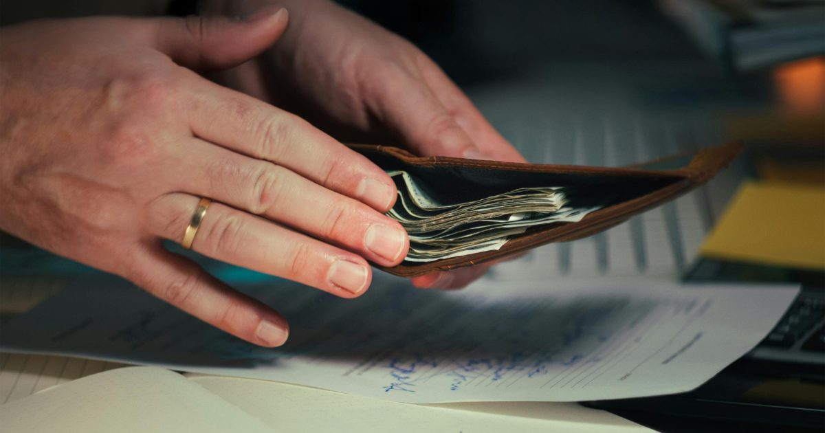 woman counting money