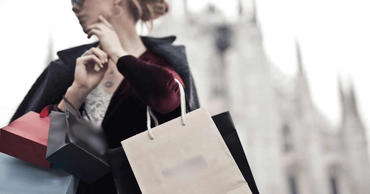 woman holding handbags
