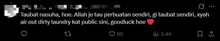 M'sian Woman Cheats On Hubby With Ex-BF, Now Regrets It After He Starts Showing Affection comment 1